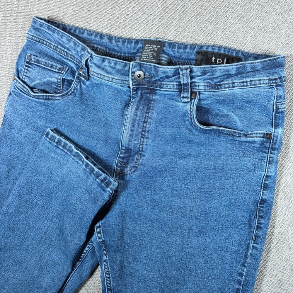 TPJ The Perfect Jeans Mens 36/28 Blue Athletic Fit Stretch Denim